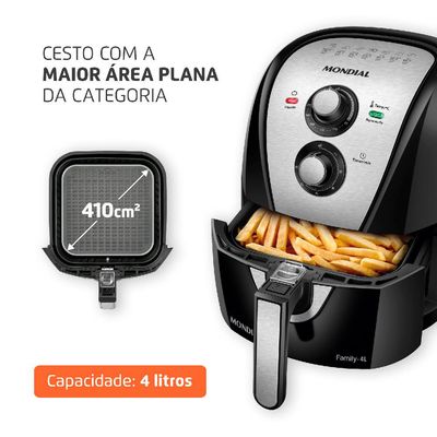 Fritadeira Elétrica Air Fryer 4L Mondial AFN40BI Preta 220V 220V