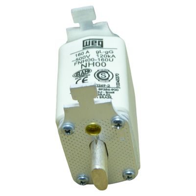 Fusível Retardado Weg FNH00-160U 160 Amp 500 V Ca 120Ka (Tipo Nh00) Ar Tipo Nh Contato Faca