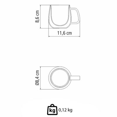 Conjunto De Xícaras Tramontina Para Chá E Cappuccino 200ml 2 Peças Vidro Duplo 64760450