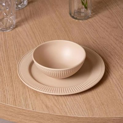Bowl Aveline Tigela Cumbuca 12cm Bege Melamina Sopas Caldos Cereais Sobremesas