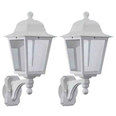 Kit 2 Arandelas Brancas Dital Iluminação Interna e Externa Bivolt Termoplástico Lâmpada E27