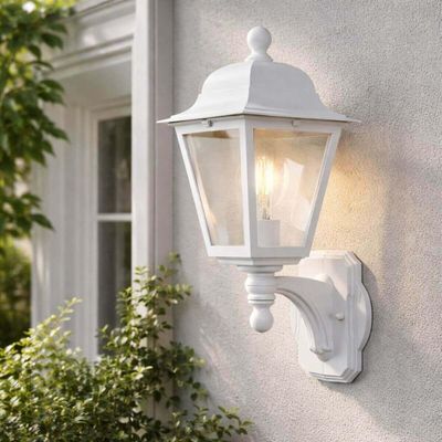 Kit 2 Arandelas Brancas Dital Iluminação Interna e Externa Bivolt Termoplástico Lâmpada E27