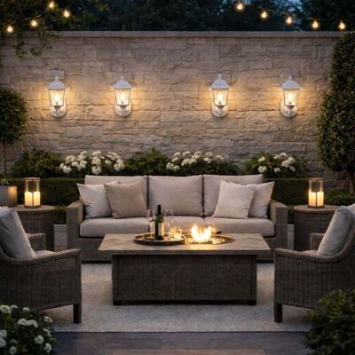 Kit 2 Arandelas Brancas Dital Iluminação Interna e Externa Bivolt Termoplástico Lâmpada E27
