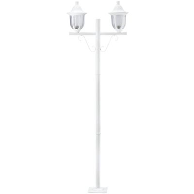 Poste para Jardim Modena 1,60m Lente Fosca 2 Lâmpadas E27 Bivolt Luminária Externa Dital