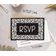 Postais RSVP (Conjunto de 50) 10x15 cm Branco com Lado para Envio; Cartões de Resposta para Casamento com Estampa Floral Preta - Inkdotpot 10,16 Cm × 15,24 Cm / Preto