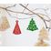 18 Unidades Ornamentos de Natal em Madeira Crua, Recortes a Laser em Formato de Árvore, Pendentes para Artesanato Infantil DIY - Inkdotpot 8,89 Cm × 10,16 Cm / Marrom