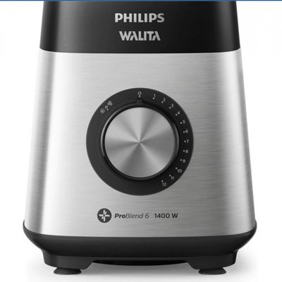 Liquidificador Philips Walita RI2244 Inox 1400W com 12 Velocidades Inox com Preto / 110V