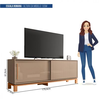 Bancada Rack Para TV até 65 Polegadas Jace Marrom Caemmun Marrom
