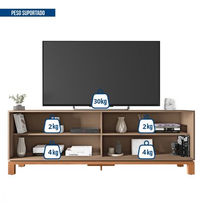 Bancada Rack Para TV até 65 Polegadas Jace Marrom Caemmun Marrom