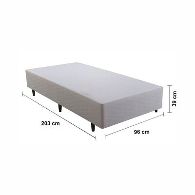 Base Box para Colchão Solteiro Herval Sense 39x96x203 cm Bege