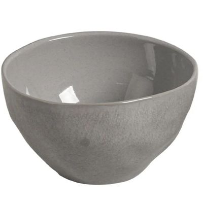 Bowl Cerâmica 558ml Cinza Porto Brasil Orgânico Tigela Sopas Shimeji Ceviche Restaurante Japonês