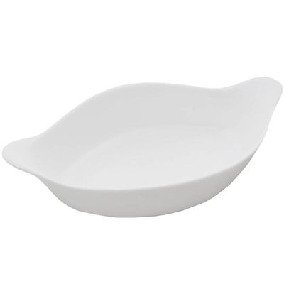 Conjunto 6 Assadeiras 1,4L Vidro Temperado Travessa Marinex Opaline Branca Branco