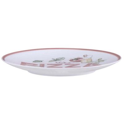 Jogo 12 Pratos Raso 25cm em Porcelana Decorada para Servir Pizza Tramontina Milano Mesa Posta