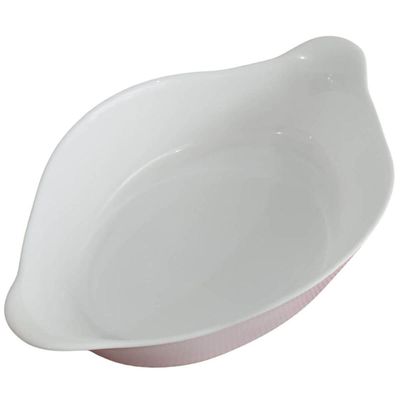 Conjunto 6 Assadeiras 1,4L Vidro Temperado Travessa Marinex Opaline Branca Branco