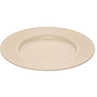 Conjunto 12 Pratos Sobremesa 20cm Bege Melamina Aveline Mesa Posta Padaria Doce