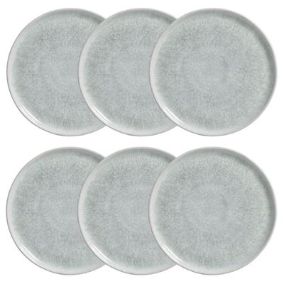 Conjunto Pratos Sobremesa 6 Peças 21cm Bio Pietra Cerâmica Stoneware Porto Brasil Mesa Posta