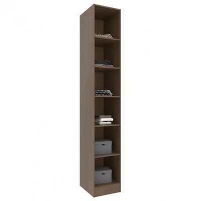 Armário Modulado Lugano com 1 Porta e 5 Prateleiras Casal Bartira Avelã/Cappuccino