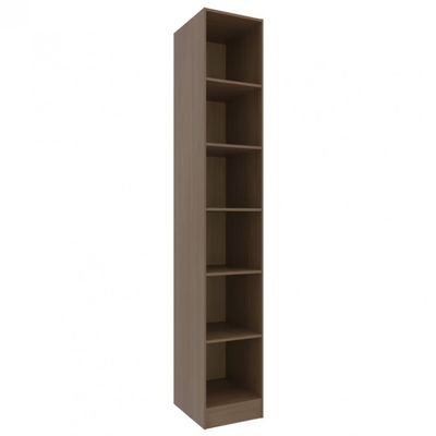 Armário Modulado Lugano com 1 Porta e 5 Prateleiras Casal Bartira Avelã/Cappuccino
