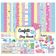 Confete Pastel Tema Bebê Papel Scrapbook Dupla Face 30,5x30,5 cm Kit Cardstock p/ Cartões 16 Pág. com Folha de Adesivos Multicor - Inkdotpot 30,48 Cm × 30,48 Cm / Multicolorido