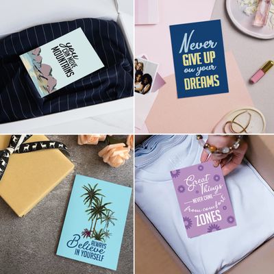 Bilhetes de Lancheira Adultos/Adolescentes, Cartões de Motivação, Inspiração e Afirmação, Pacote 36, Designs Sortidos (Colorido) - Inkdotpot 8,89 Cm × 6,35 Cm / Multicolorido