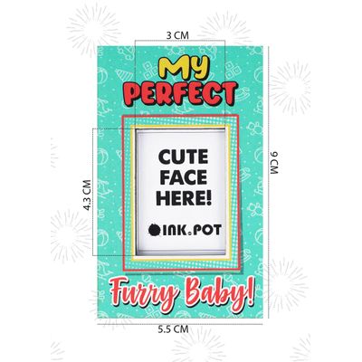 Moldura Magnética para Foto Meu Perfeito Bebê Peludo Cão/Gato, Mini para Geladeira, Presente para Amante de Pets | 9 x 5,5 cm - Inkdotpot 9 Cm × 5,5 Cm / Azul