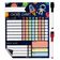 Quadro Magnético Semanal/Diário de Tarefas Infantis, Recompensas/Bom Comportamento, Lista Magnética c/2 Marcadores (Tema Espaço) - Inkdotpot 21,59 Cm × 27,94 Cm / Azul