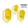 Conjunto de 3 Estênceis Hexagonais 7,6/10,2/12,7 cm para Costura DIY, Patchwork e Quilting - Traceease Amarelo