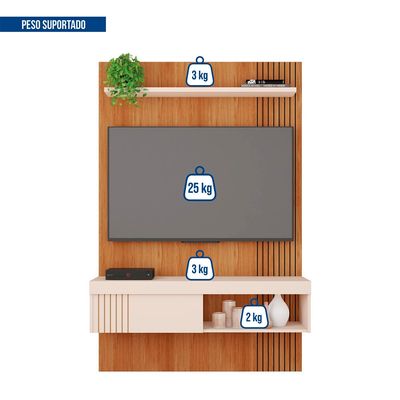 Painel para TV Até 45 Polegadas Moon Marrom Caemmun Marrom