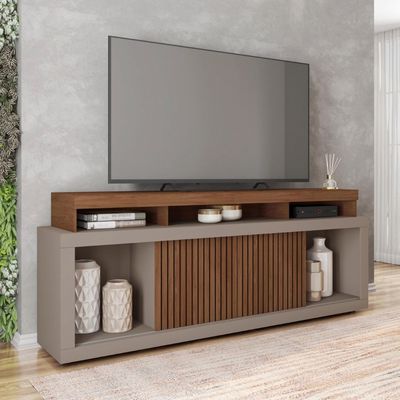 Rack Bancada Para TV até 70 Polegadas Sun Caemmun Cinza