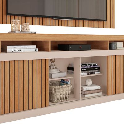 Kit Rack com Painel para TV até 65 Polegadas Life Caemmun Marrom
