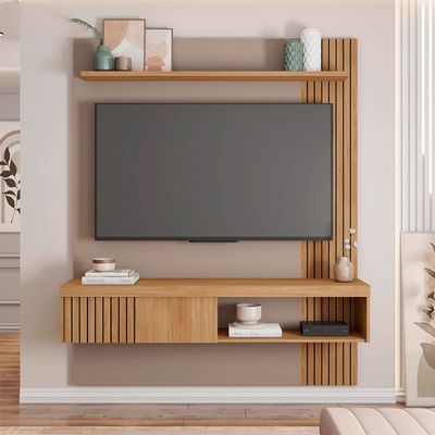 Painel para Tv até 55 Polegadas Jade 1.5 Marrom Caemmun Marrom