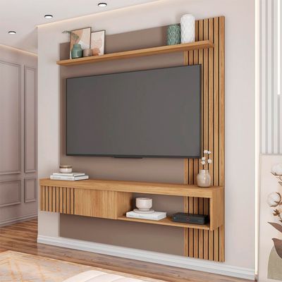 Painel para Tv até 55 Polegadas Jade 1.5 Marrom Caemmun Marrom