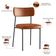 Cadeira Decorativa Estofada Para Sala De Jantar Melina L02 Couríssimo Camel - Lyam Decor