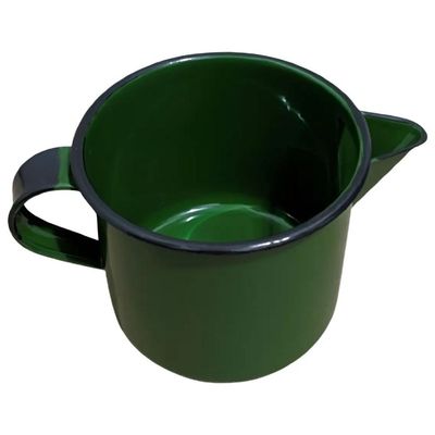 Caneca Esmaltada Com Bico Alça N12 Verde Escuro Metallouça 1L Leiteira Canecão
