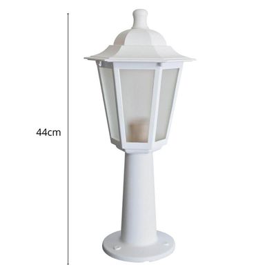 Balizador Branco para Iluminação de Jardim com Lente Fosca Termoplástico Grego Dital