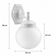 Kit 2 Luminárias de Parede Branca Lâmpada E27 Globo Leitoso Arandela Dital Bivolt
