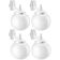 Jogo 4 Luminárias Globo Leitoso Arandelas de Parede 33X52cm Internas Externas E27 Bivolt Dital