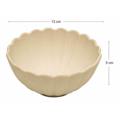 Jogo 6 Peças Pratos Raso Sobremesa Bowls Bege Melamina Lyor Mesa Posta Buffet Servir