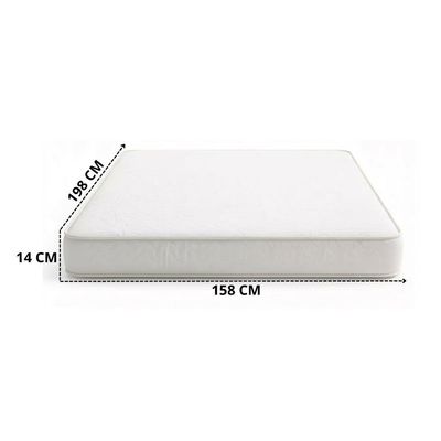 Cama Casal Montessoriana Com Colchão Madeira Maciça Branco