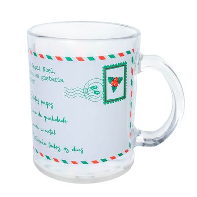 Caneca de Vidro Cazza Magia Natal