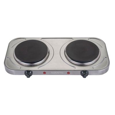 Fogão de Mesa Elétrico 2 Bocas Agratto FM-01 Inox 127V 2000W