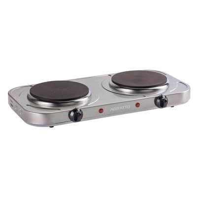 Fogão de Mesa Elétrico 2 Bocas Agratto FM-01 Inox 127V 2000W