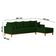 Sofá 4 Lugares Beny Com Chaise Direito Suede Verde
