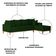 Sofá 4 Lugares Beny Com Chaise Direito Suede Verde