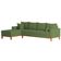 Sofá 4 Lugares Beny Com Chaise Esquerdo Linho Verde Oliva