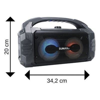 Caixa de Som Portátil Bluetooth Sunbox 50w Sumay sm Preto