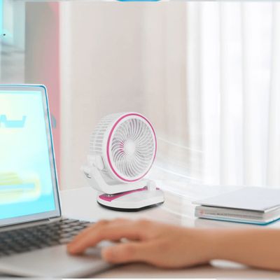 Ventilador De Mesa Retrátil Rosa