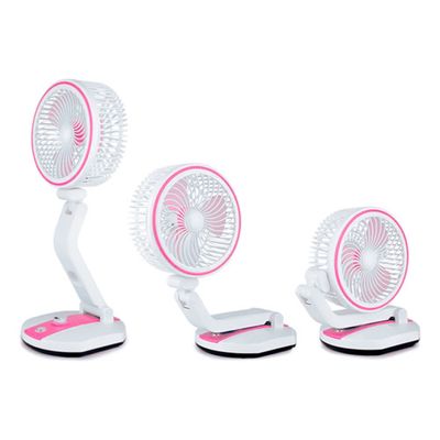Ventilador De Mesa Retrátil Rosa