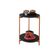 Conjunto Mesa De Centro E Lateral Liora Preto Com Pés De Ferro Bronze