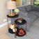 Conjunto Mesa De Centro E Lateral Liora Preto Com Pés De Ferro Bronze
